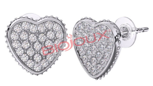 BJT256 ORECCHINO HEART CRYSTALS 10 MM