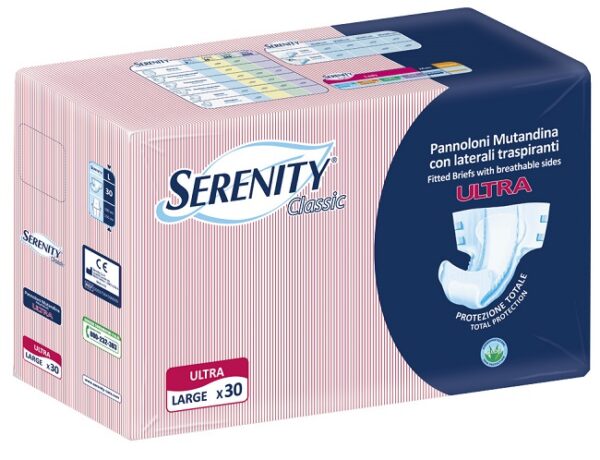 PANNOLONE A MUTANDINA SERENITY CLASSIC ULTRA ALOE LARGE 30 PEZZI