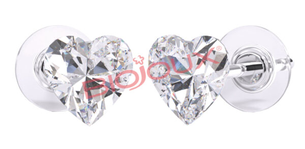 ORECCHINO POST FORATURA SWAROVSKI CRYSTAL HEART ARTICOLO BJT964