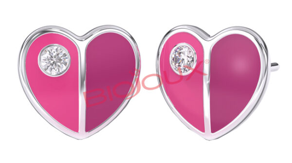 ORECCHINI SWEET GOLD HEART WITH SWAROVSKI 1 PAIO