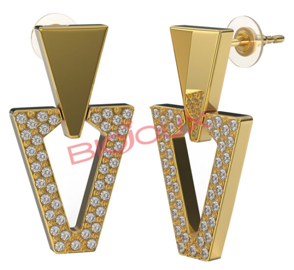 BJT328 ORECCHINO EMILY 23MM STEEL GOLD PLATED