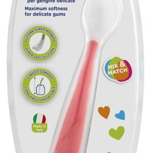 CHICCO CUCCHIAIO MORBIDO SILICONE 6M+ ROSSO UP