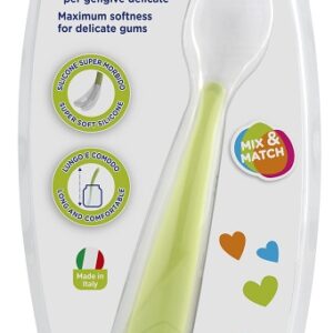 CHICCO CUCCHIAIO MORBIDO SILICONE 6M+ VERDE UP
