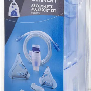 OMRON A3 COMPLETE KIT RICAMBIO AMPOLLA REGOLABILE + TUBO + MASCHERINA PEDIATRICA + MASCHERINA ADULTI + FORCELLE NASALI + BOCCAGLIO