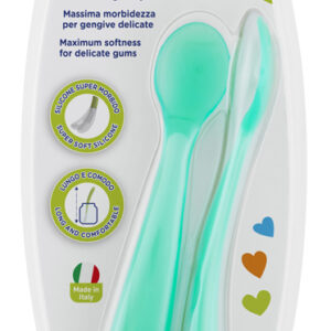 CHICCO CUCCHIAIO SILICONE MASCHILE BI PACK 6M+