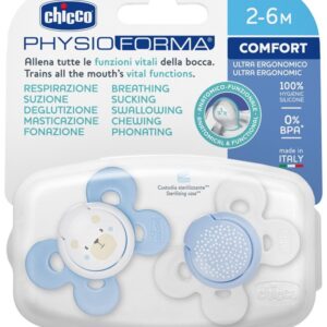 CHICCO SUCCHIETTO COMFORT BOY SILICONE 0-6 MESI 2 PEZZI