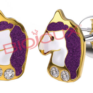 ORECCHINO STERILE BJT702 GP VIOLET UNICORN
