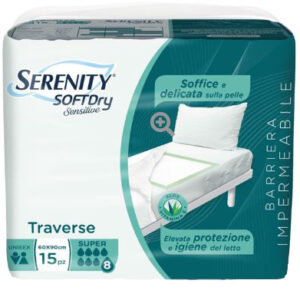 SERENITY TRAVERSA SD SENSITIVE SUPER 60X90 CM 15 PEZZI
