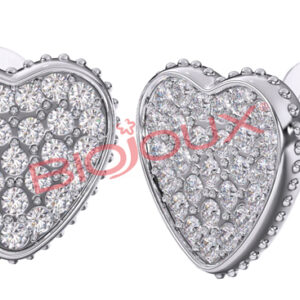 BJT256 ORECCHINO HEART CRYSTALS 10 MM