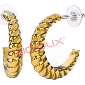 BJT266 ORECCHINO TWIST AGAIN 16 MM GOLD PLATED