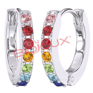 ORECCHINI CRYSTAL HOOP MULTICOLOR 1 PAIO