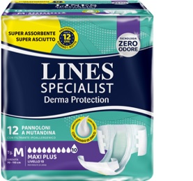PANNOLONE MUTANDINA LINES SPECIALIST DERM AP L 12 PEZZI