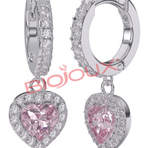 BJT314 ORECCHINO ALMA ROSE 28MM STEEL SILK