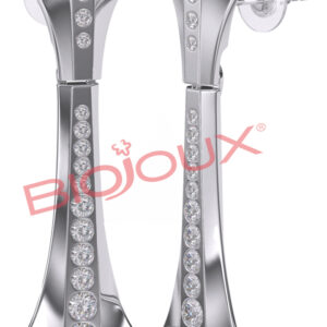 BJT321 ORECCHINO FELISA 30MM STEEL SILK