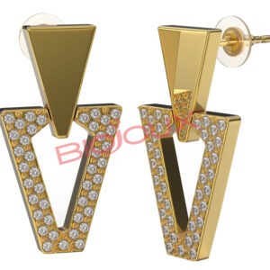 BJT328 ORECCHINO EMILY 23MM STEEL GOLD PLATED
