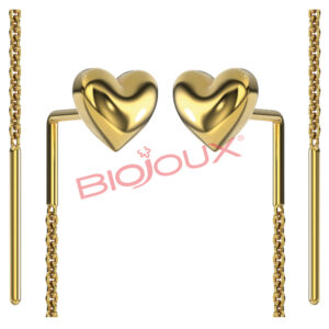 BJT329 ORECCHINO GRACE 50MM STEEL GOLD PLATED