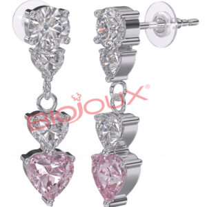 BJT333 ORECCHINO DONNA ROSE 20MM STEEL SILK