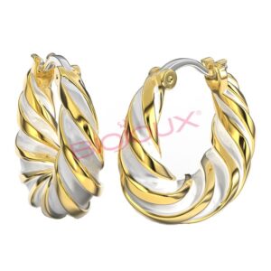 BJT364 ORECCHINO ALARA BLACK GOLD PLATED