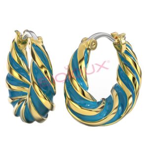 BJT366 ORECCHINO ALARA TURQUOISE GOLD PLATED